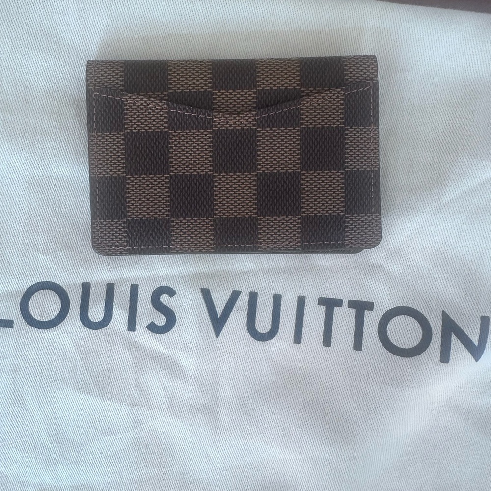 Louis Vuitton Brown Checkered Card Holder